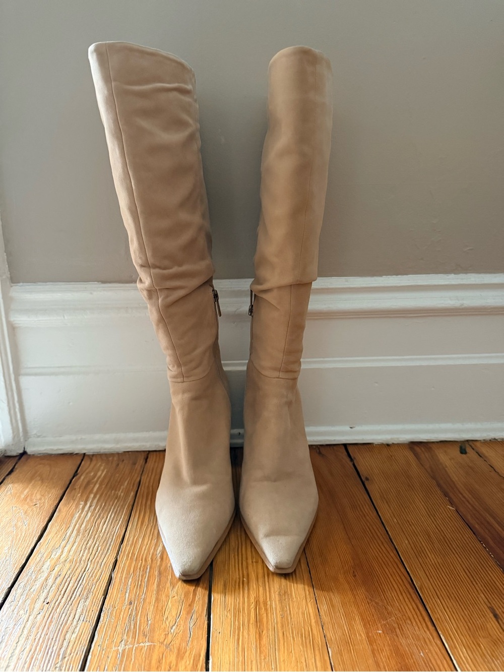 Vince Camuto Tall Over-the-Knee Boots in Light Beige